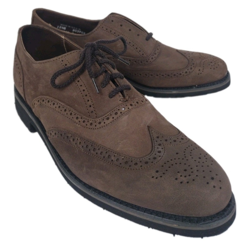 Dexter Madison Vintage Brown Wingtip Oxford Dress Shoes 11.5 N Leather USA Made